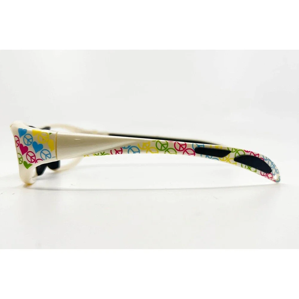 REG SPECS Sport Specs Safety Glasses White Peace Hearts Youth Kids Eyewear